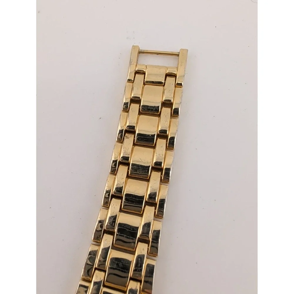 DMQ QVC Women's Watch 34mm MOP Dial Gold CZ Bezel New Battery 6.5